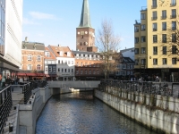 Aarhus centrum met riviertje
